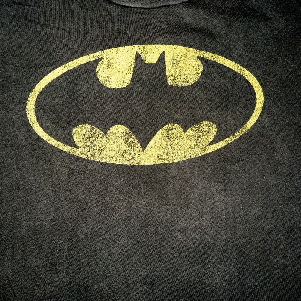Batman‎ Retro Look T Shirt Mens Large 100% Cotton Worn Design Superhero DC